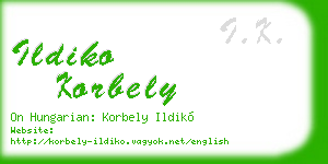 ildiko korbely business card